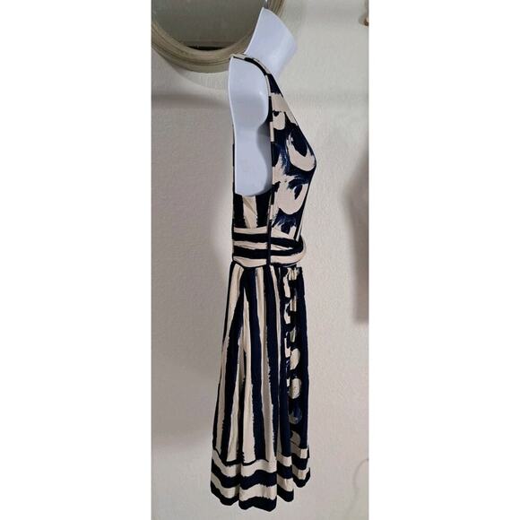 ANTHROPOLOGIE MAEVE Womens Navy Marin Sennebec Fit & Flare Jersey Dress XS - Picture 5 of 13